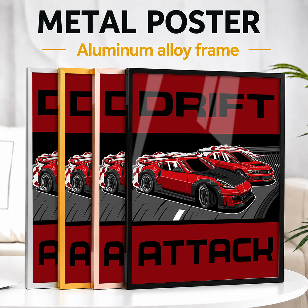 Car Mirror - Impressão em Metal Emoldurada de Carros
