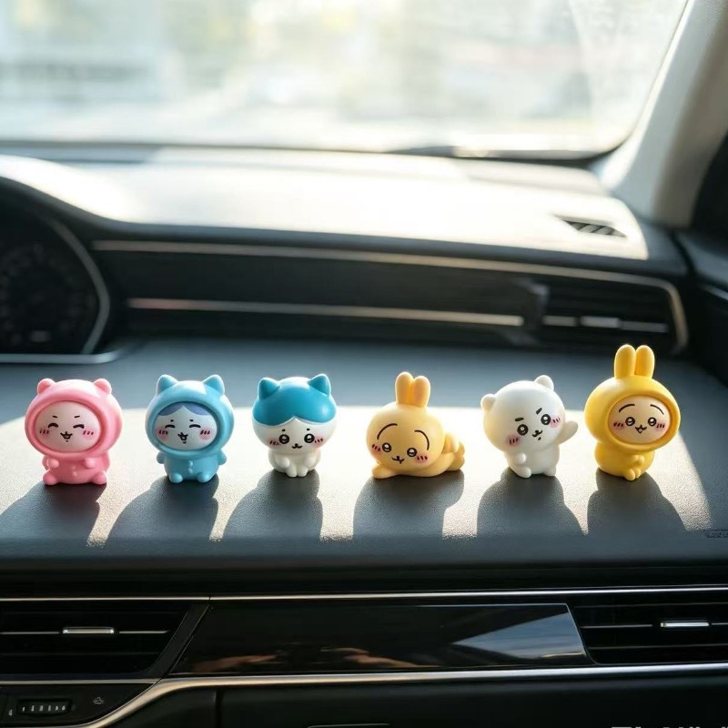 Car Accessories Japanese - Miniatura Chiikawa, adorável enfeite de carro